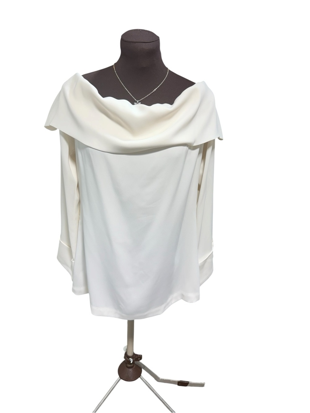 Trina Turk Womens Off Shoulder Blouse Top Off White Size 6 NWT $248 No Belt